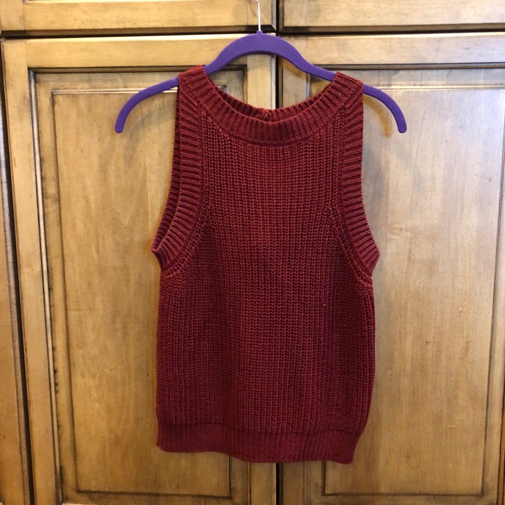 Red Sweater Tank